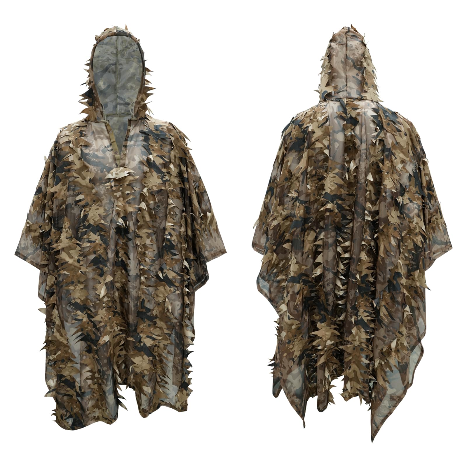 LOOGU Hunting Ghillie Suit, 3D Leafy Camo Suit Military and Shooting Accessories Tactical Gear Clothing
