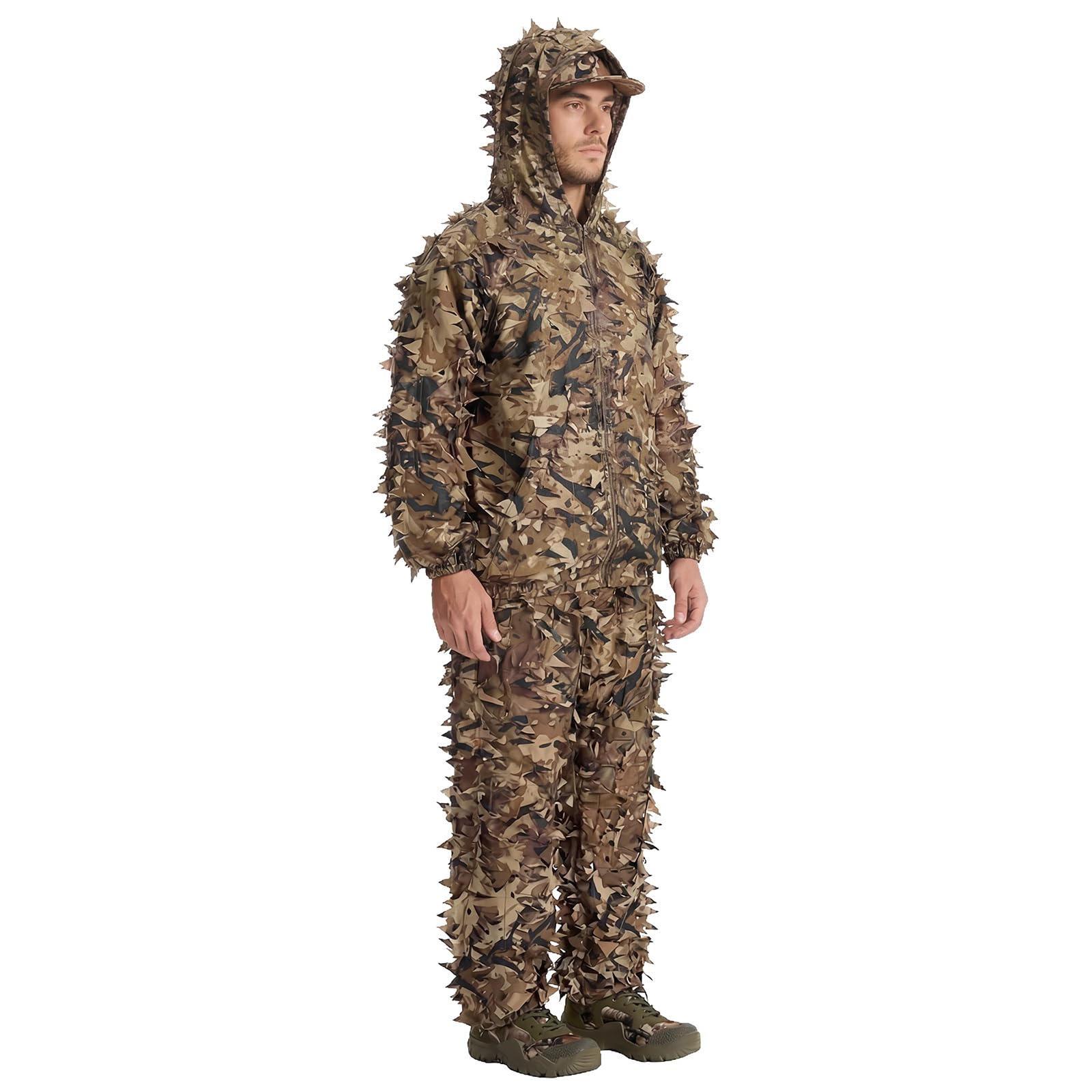LOOGU Hunting Ghillie Suit, 3D Leafy Camo Suit Military and Shooting Accessories Tactical Gear Clothing