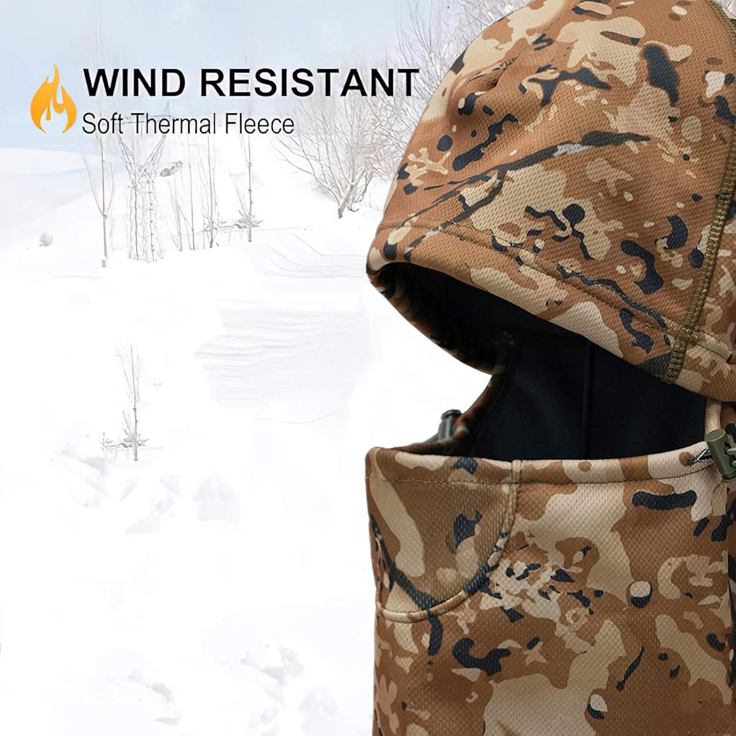 LOOGU Camo Balaclava for Hunting, Winter Balaclava Face Mask with Fleece