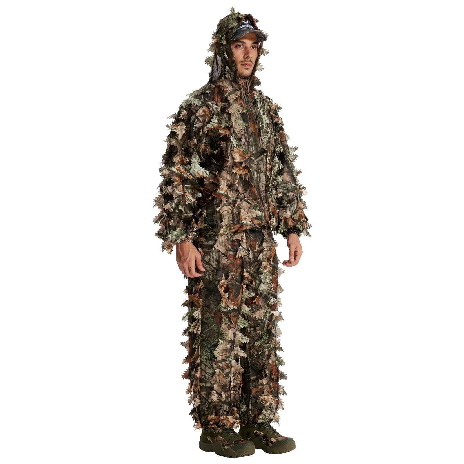 LOOGU Hunting Ghillie Suit, 3D Leafy Camo Suit Military and Shooting Accessories Tactical Gear Clothing