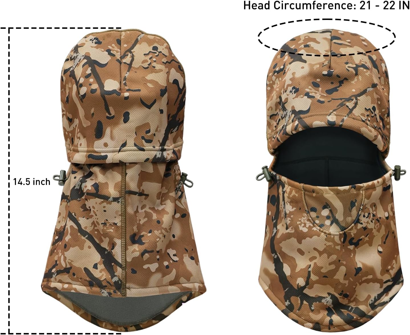 LOOGU Camo Balaclava for Hunting, Winter Balaclava Face Mask with Fleece