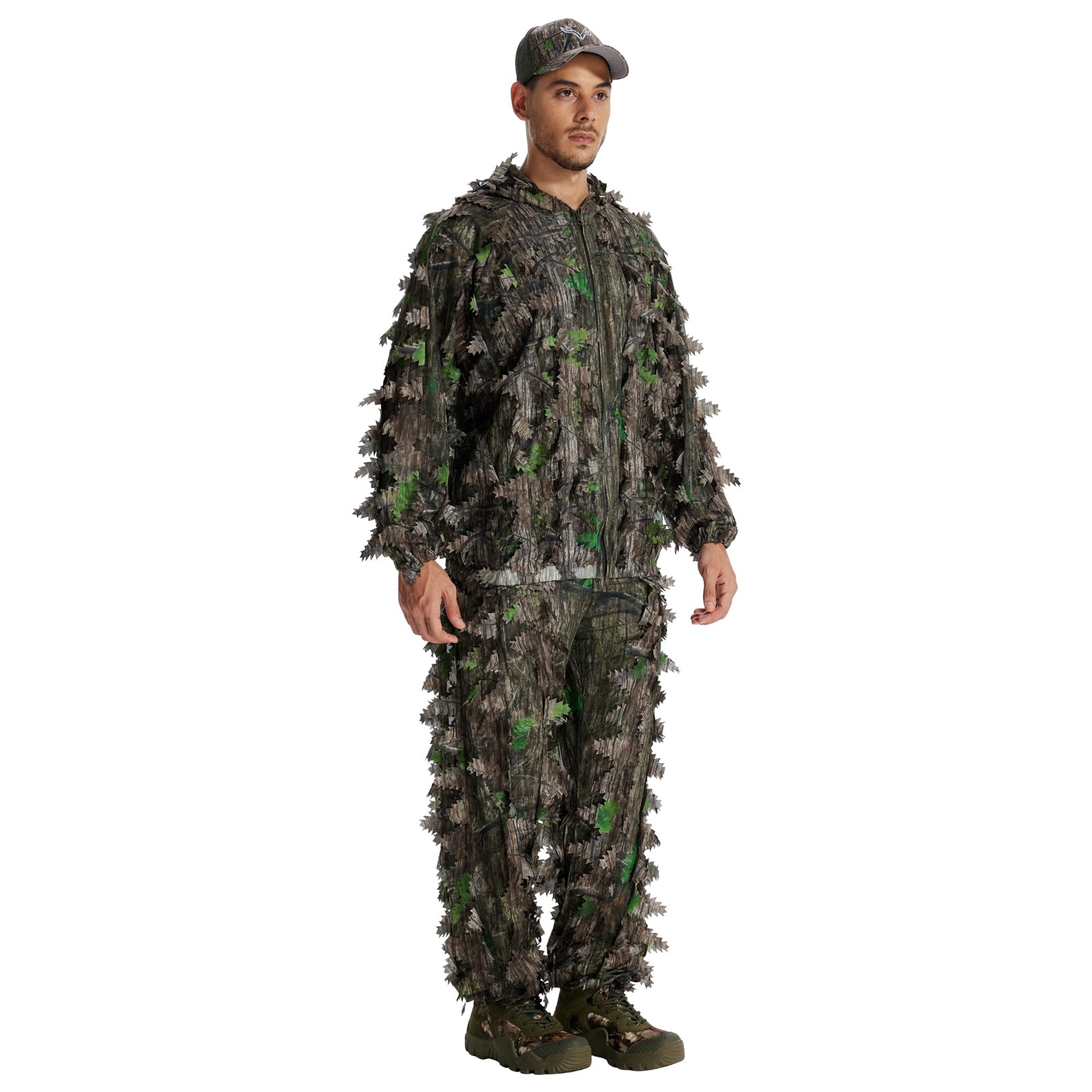 LOOGU Hunting Ghillie Suit, 3D Leafy Camo Suit Military and Shooting Accessories Tactical Gear Clothing