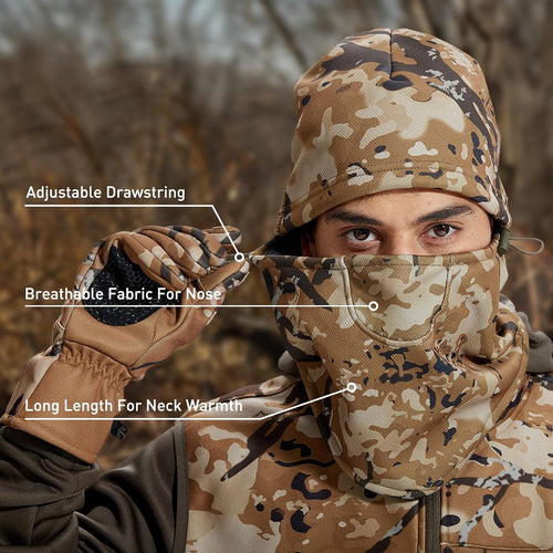 LOOGU Camo Balaclava for Hunting, Winter Balaclava Face Mask with Fleece